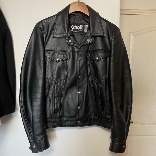 Schott 3-type 3세대 트러커 가죽자켓 38