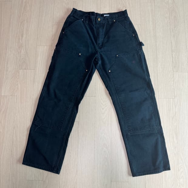 칼하트 더블니 b01 blk 실측(허리40/기장100)