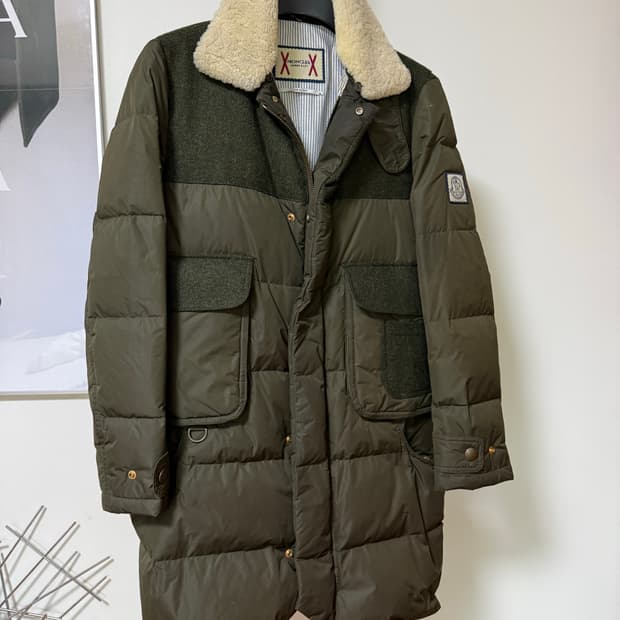 시어링 카라 롱 패딩 