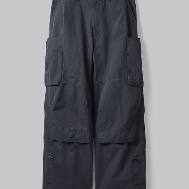 [5]해칭룸 Zip Cargo Pants Faded Navy 