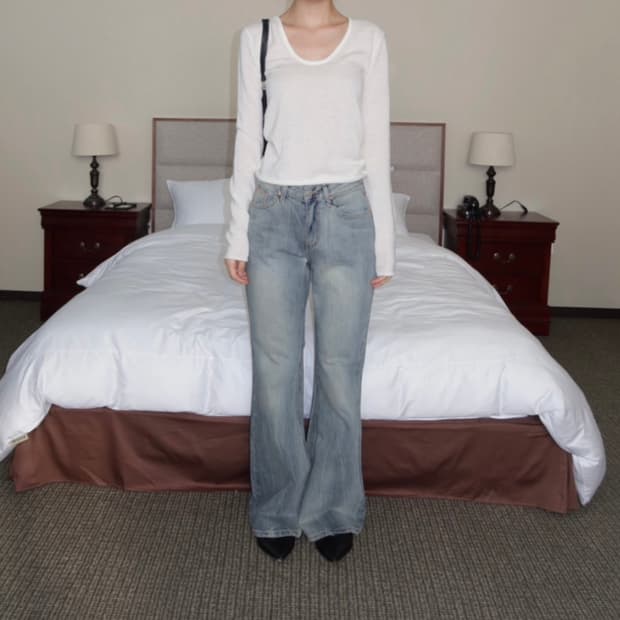 YUE 라이즈 부츠컷 데님