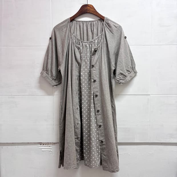 COKETT 도트 모리 하구미 레이어드 반팔 원피스 JPN