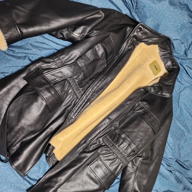 시스템옴므 20FW 롱무스탕 양가죽 자켓 (190 택 있음)