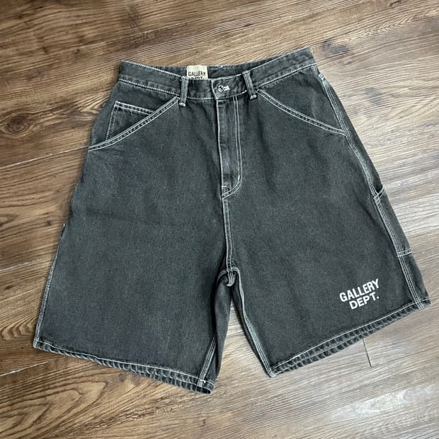 갤러리 디파트먼트 흑청 카펜터 데님 쇼츠 반바지