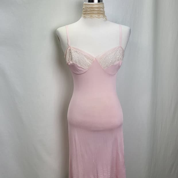 B급 빈티지 딸기우유 핑크 슬립 원피스 페어리 핀터레스트 란제리코어