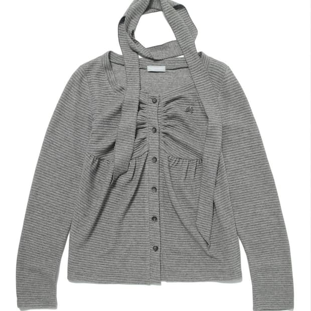 허그유어스킨 니트 베이비돌 가디건 (차콜)