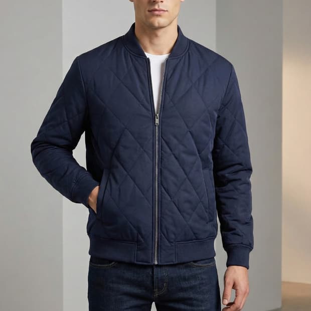 ZARA MAN 네이비 퀼팅 점퍼