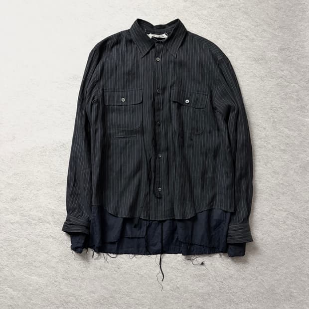 미도리카와 레이어드 컷오프 셔츠