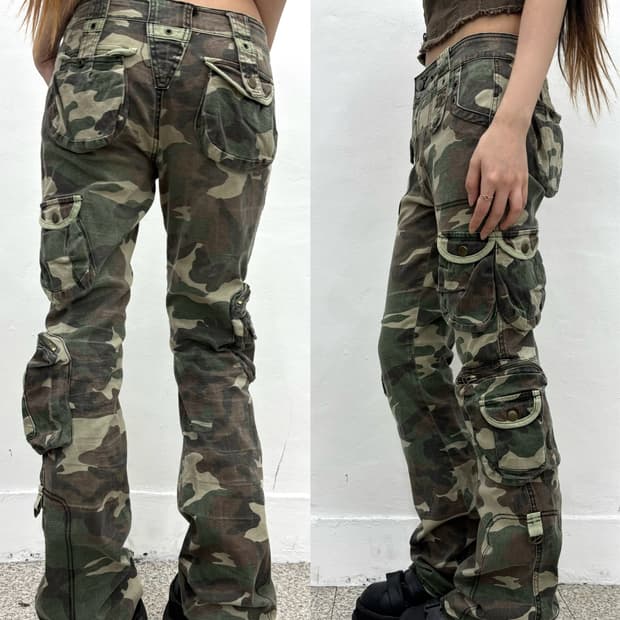 Haphazard jeans camo flared 