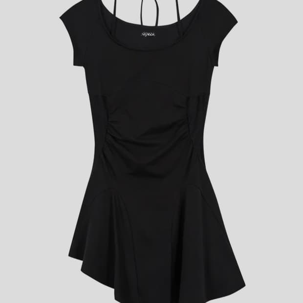 [미착용새상품,품절상품,정가9.6만원] 일리고 레이스 셔링 플레어 원피스