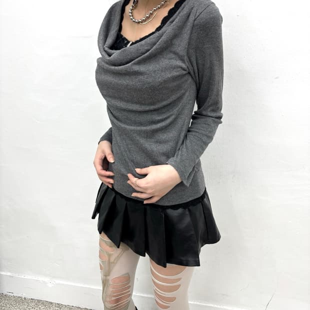 Healthy Karen drape detail long sleeve