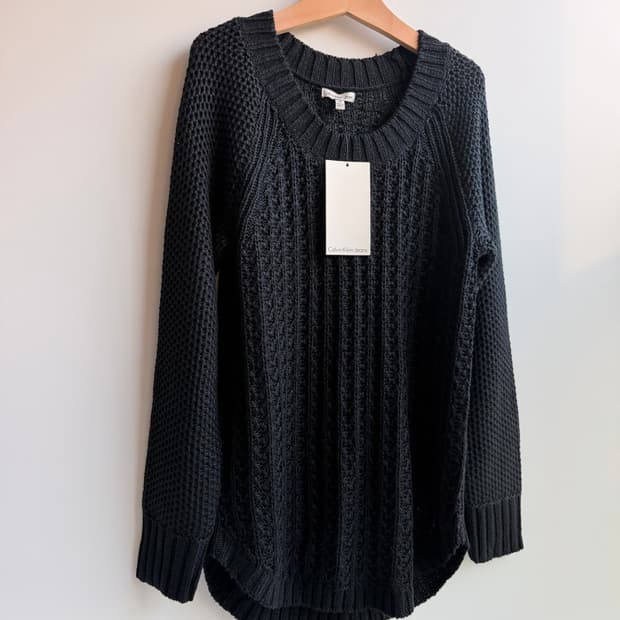 캘빈클라인 진 ((새상품)) 블랙니트 