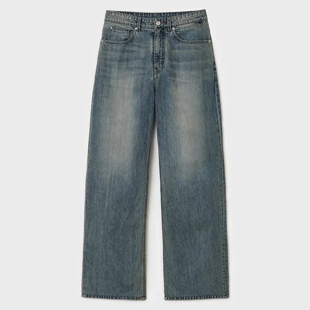 벨리에 - 미드 와이드 데님 팬츠