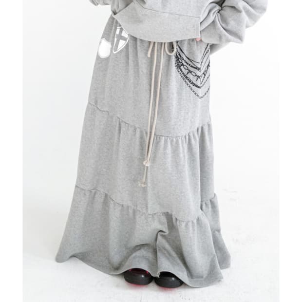 샵페어리 맥시 저지 티어드 스커트 maxi jersey tiered
