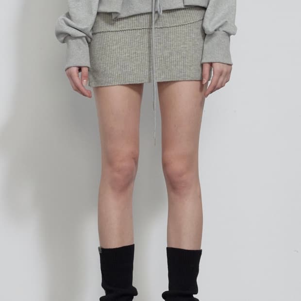 보헤미안서울 니트스커트 LAYERED FOLDED KNIT SKIRT