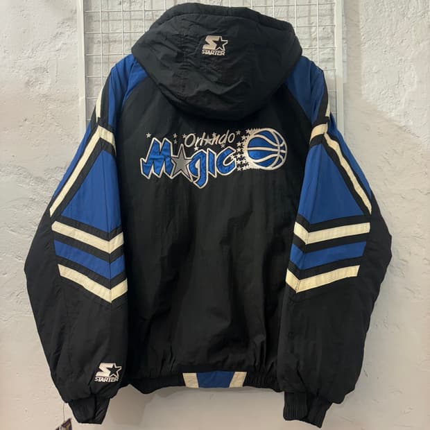 스타터 X NBA 90s 올드스쿨 올랜도 매직 패딩 자켓 XL