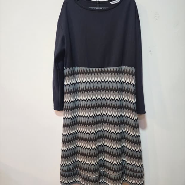 김동순 울티모 패턴 배색 원피스 FREE