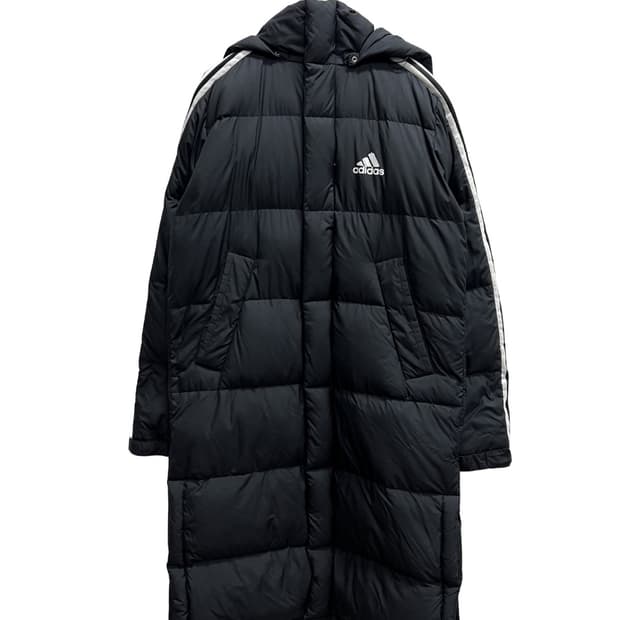 아디다스 덕다운 삼선 롱 패딩 자켓