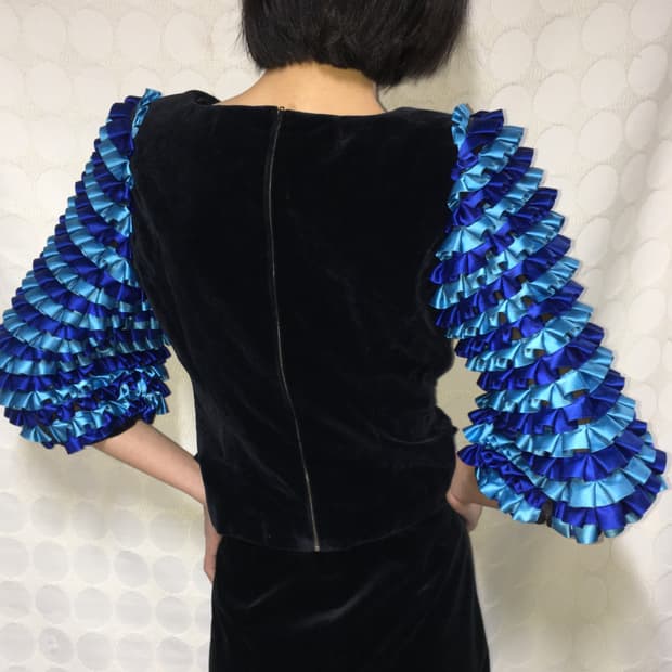 Louis Feraud 실크 벨벳 상의