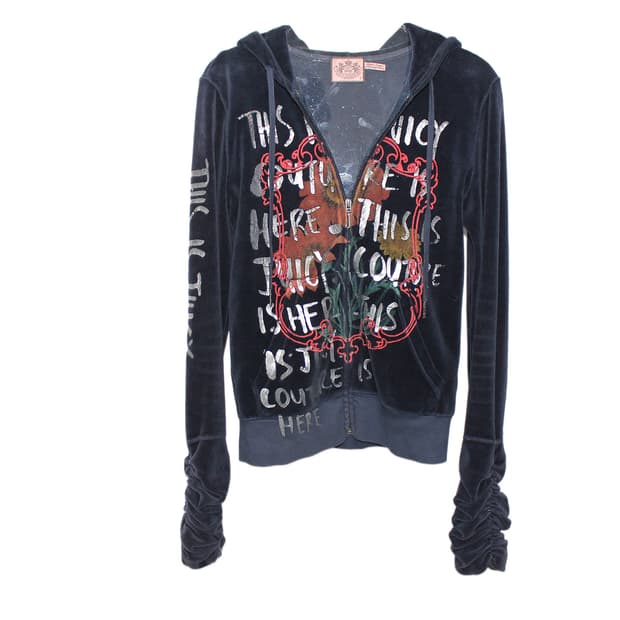 2000s Juicy Couture 쥬시꾸뛰르 셔링 집업 벨벳 져지