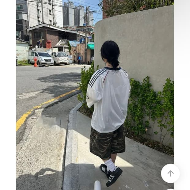 카모 여름 와이드 버뮤다 밴딩 팬츠 남녀공용