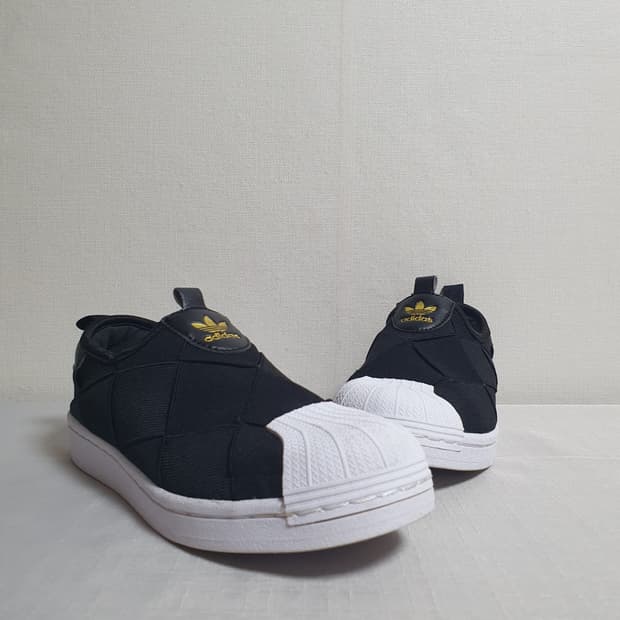 230mm 아디다스 슈퍼스타 슬립온 블랙