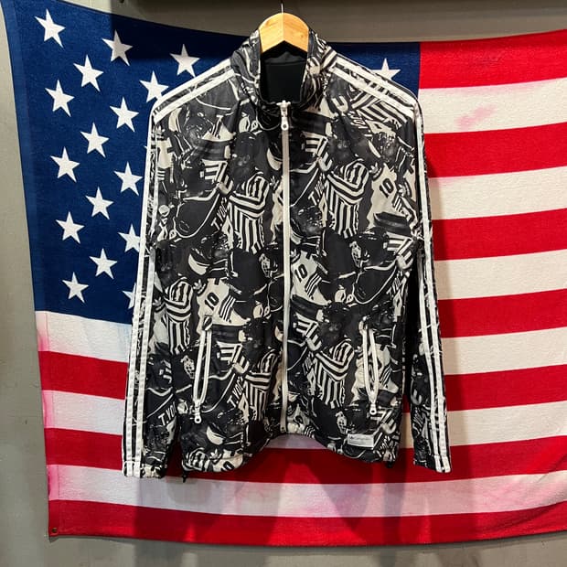 아디다스 리버시블 패턴 바람막이