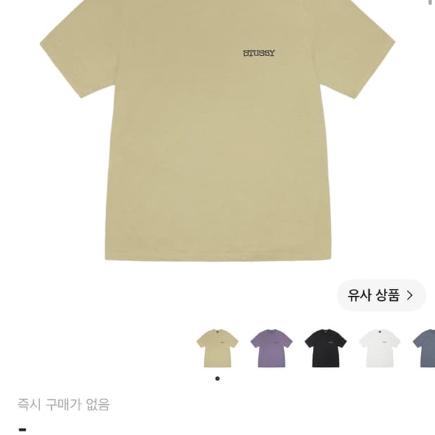 Stussy 스투시 피그먼트 반팔티