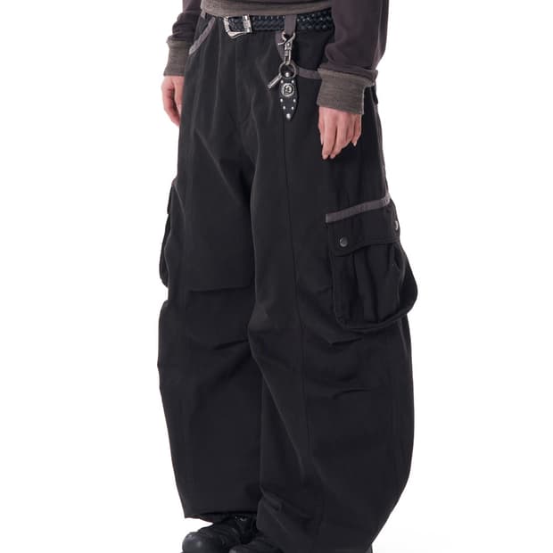 아캄 핀턱 카고팬츠 블랙 2사이즈 aakam