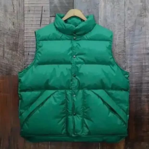 [L] 블랙아웃 다운 베스트 그린