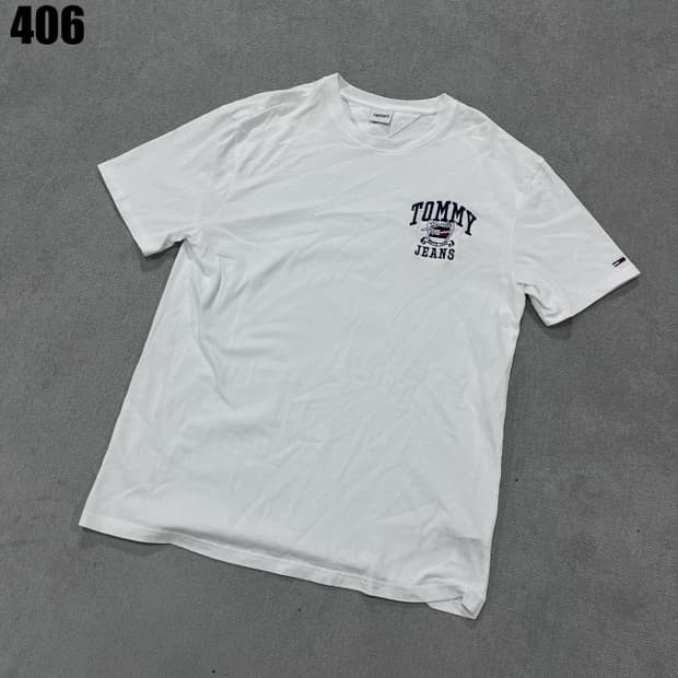 타미 진스 화이트 반팔티