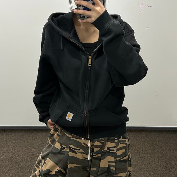 Carhartt 칼하트 오리지널핏 블랙 후드집업