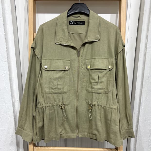 자라 린넨 집업 자켓