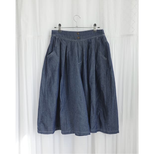 Denim skirt pants
