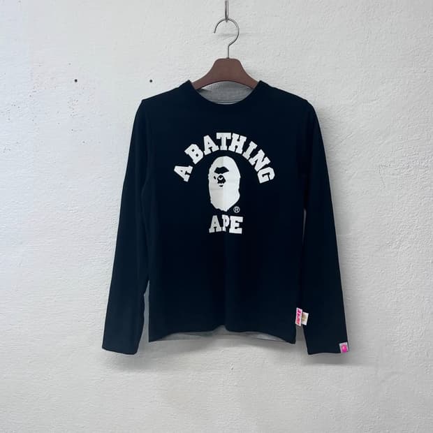 에이프 베이프 리버시블 양면 롱슬리브 숏 사이즈