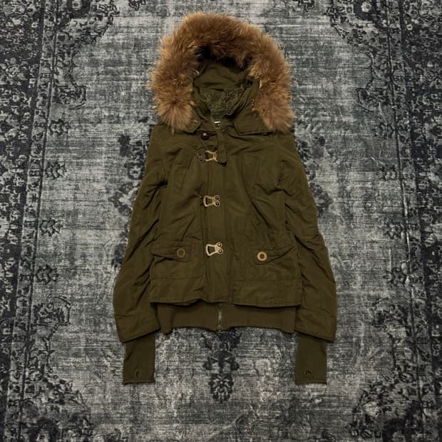 Sly 00s archive trimming fur military ja