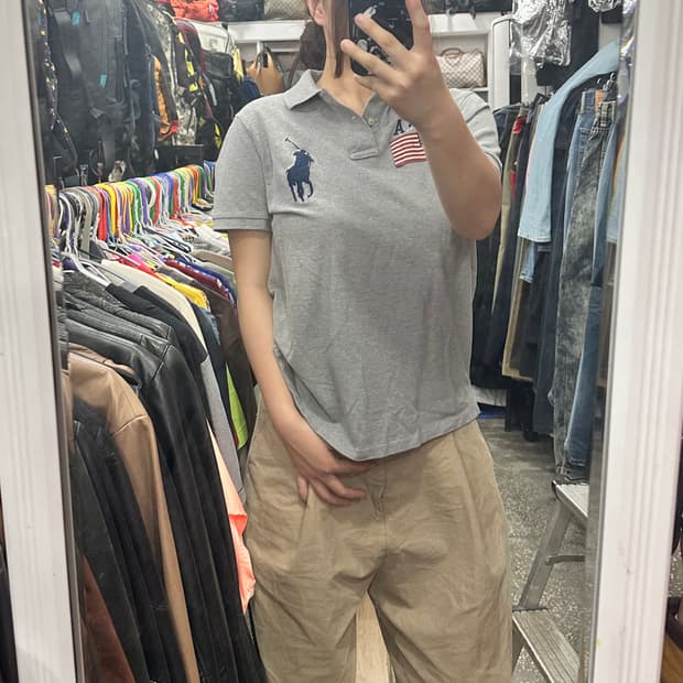 폴로 랄프로렌 빅포니 USA 카라티 그레이 (M)