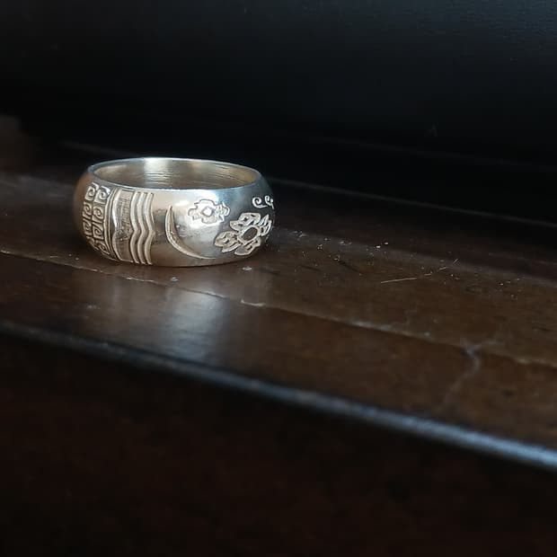 꽃은가락지 1 순은99 은가락지 8미리