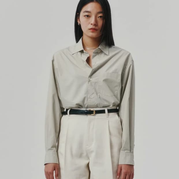 스티븐알란 타입라이터 에센셜 셔츠 M 라이트올리브