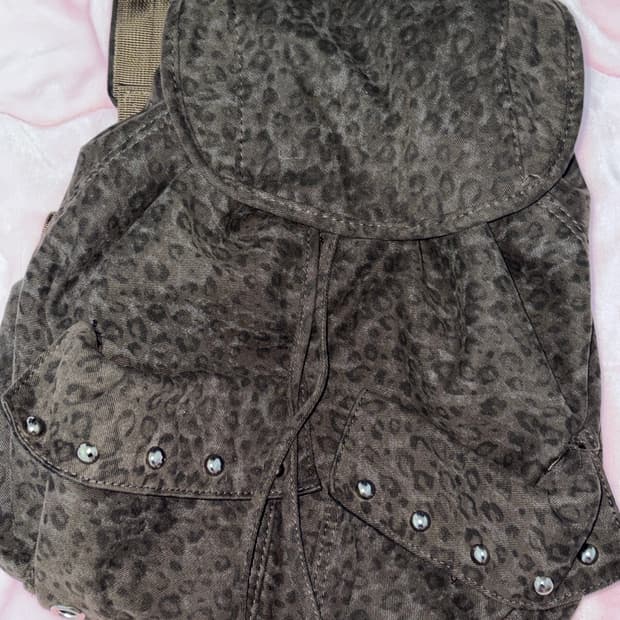 레오파드 호피 가방 백팩 갸루 y2k