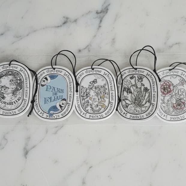 차량용 방향제 종이방향제 딥디크 실내용방향제 새상품 7개