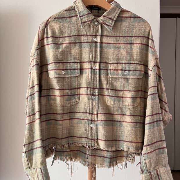 R13 김고은 체크셔츠