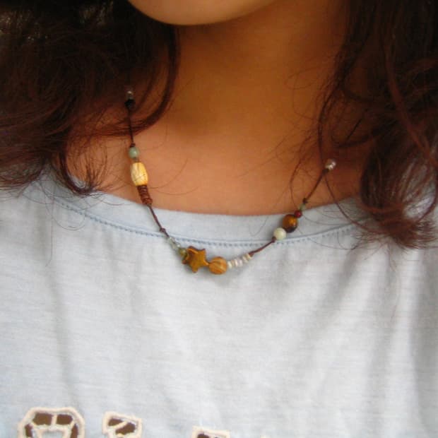 autumn shower necklace 어텀 샤워 핸드메이드 목걸이