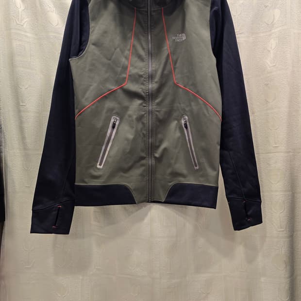 노스페이스 카키 후드집업 자켓 바람막이 S~M