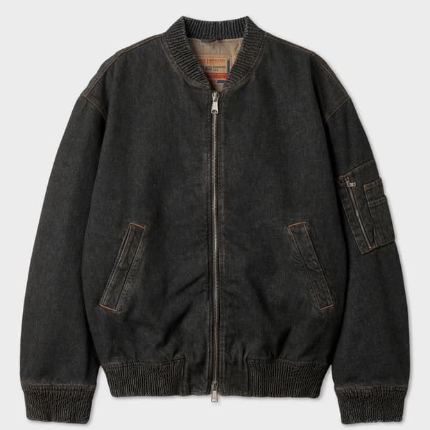 디젤 D-Weltik 데님 봄버 자켓 L