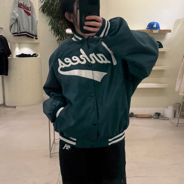 USA 빈티지 뉴욕 빅로고 바시티 자켓 U63