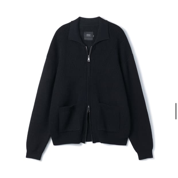 디미트리블랙 블랙 카라 니트 집업 3 (XL)