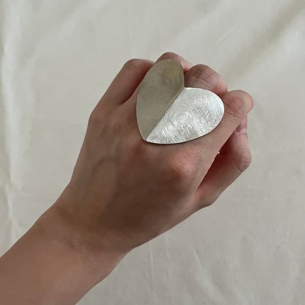 faerie silver heart ring