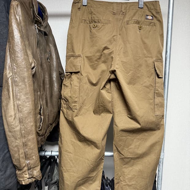 디키즈 워시드 루즈핏 트윌 카고 팬츠 Brown
