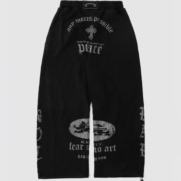 배드블러드  스웻팬츠 PEACE NOT WAR 조거팬츠 트레이닝 츄리닝